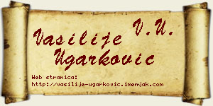 Vasilije Ugarković vizit kartica